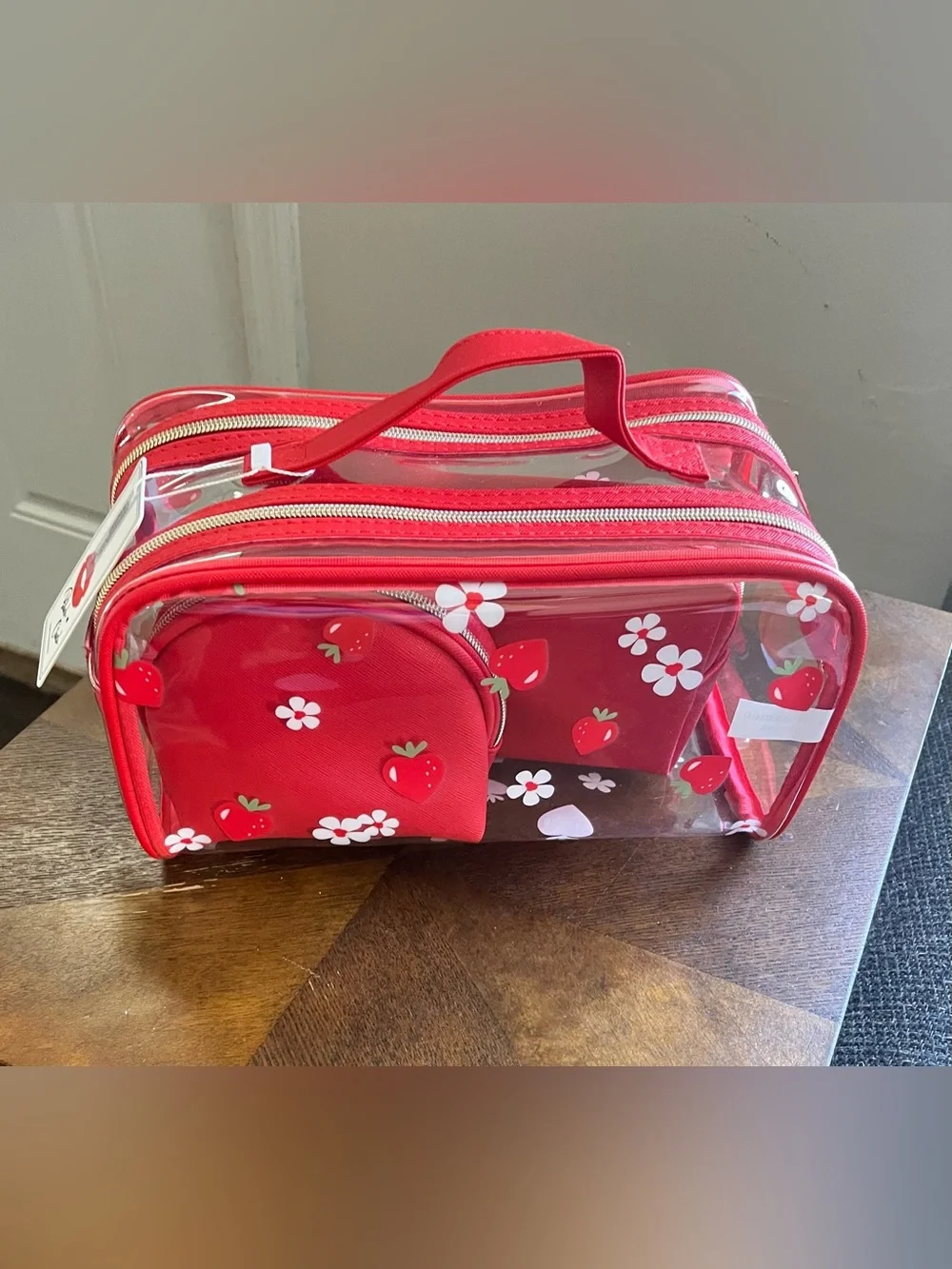 Blush Crush Strawberry 3-Piece Cosmetic Bag Set